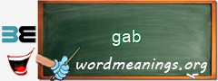 WordMeaning blackboard for gab